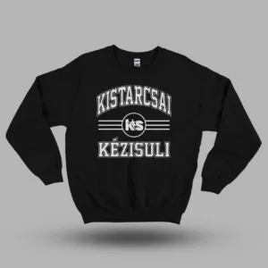 College gyerek fekete pulóver (unisex)